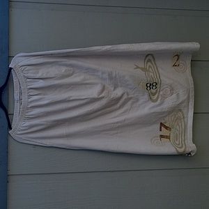 Vintage blue fish skirt with pockets